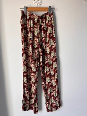 Wilfred Floral Print Wide-Leg Pants Size XS